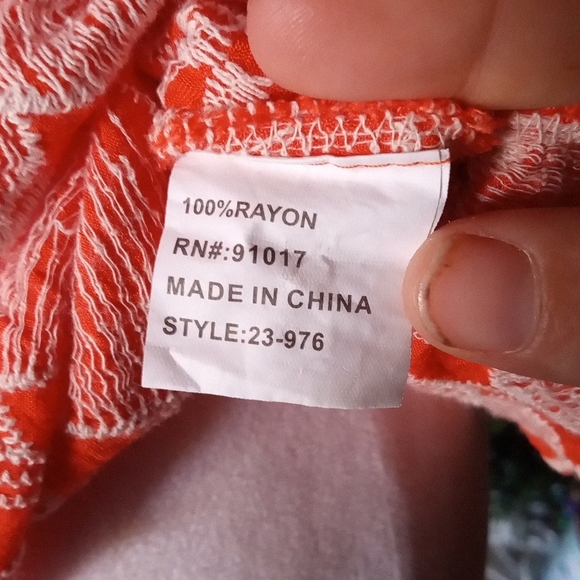 Anthropologie Solitaire Orange All Over Floral Embroidery Peasant Top Sz Medium - Picture 8 of 8